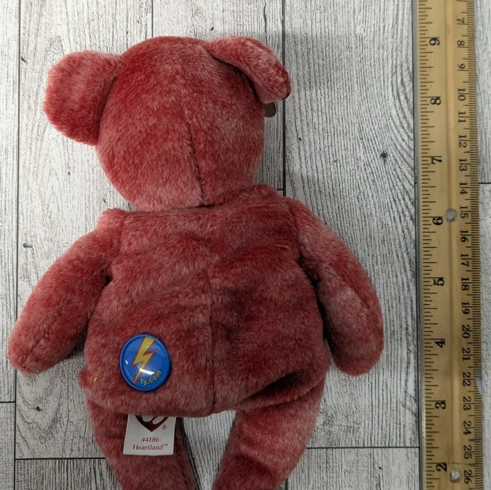 Ty Heartland Red Bear with Heart Design